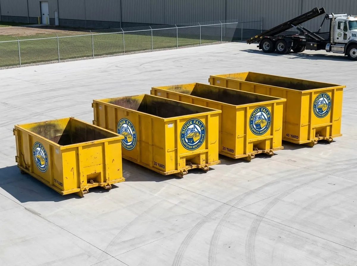 10, 15, 20 and 30 yard roll-off dumpsters available for rent in Sioux Falls, SD 10, 15, 20 and 30 yard roll-off dumpsters available for rent in Sioux Falls, SD
